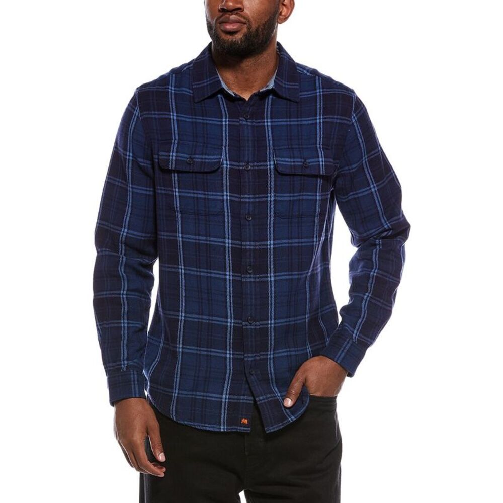 The Normal Brand Mens Mountain Overshirt, Blue